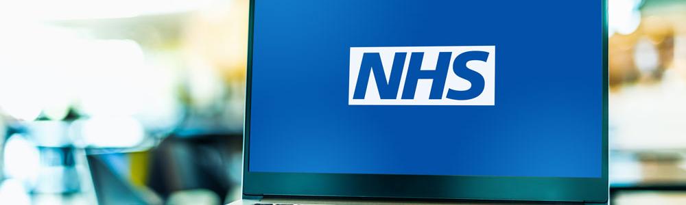 NHS on laptop
