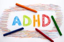 ADHD written with crayons