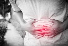 Man with stomach ache