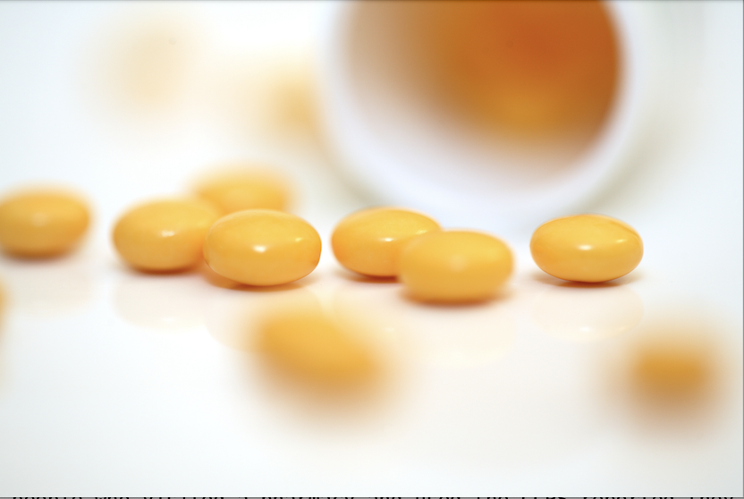 Pills spilled out of a pot