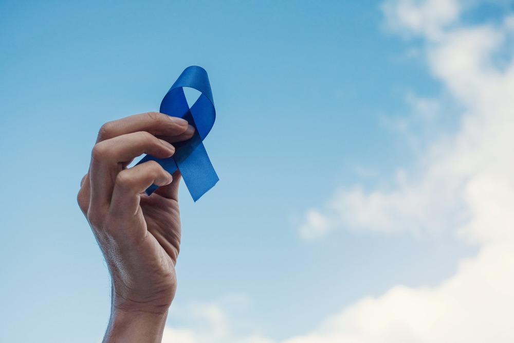 Prostate cancer awareness ribbon.