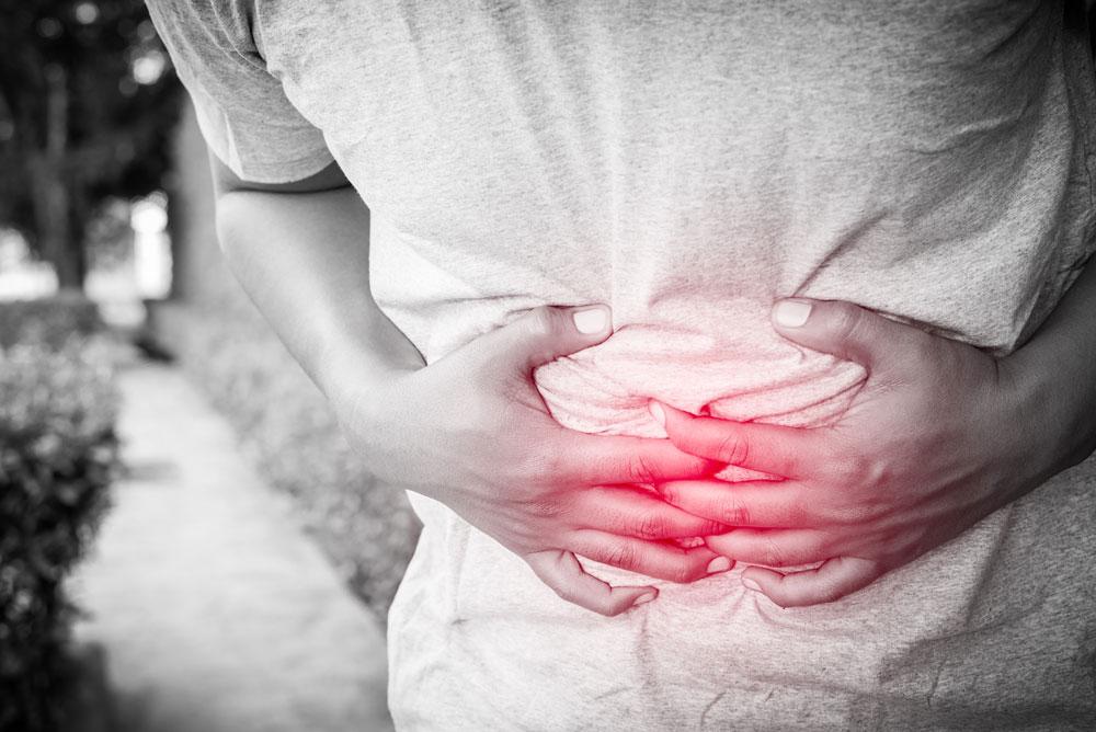 Man with stomach ache