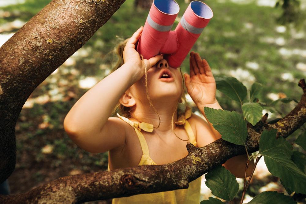 Little girl in forest
