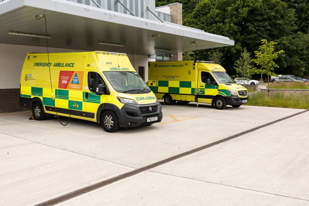 Ambulances charging