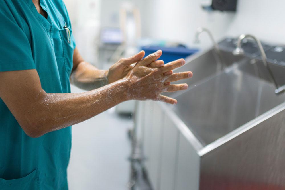 Washing hands