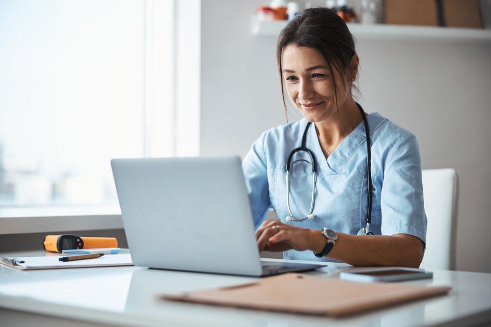 GP on laptop
