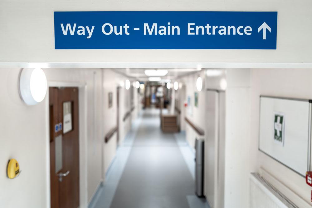Way out sign